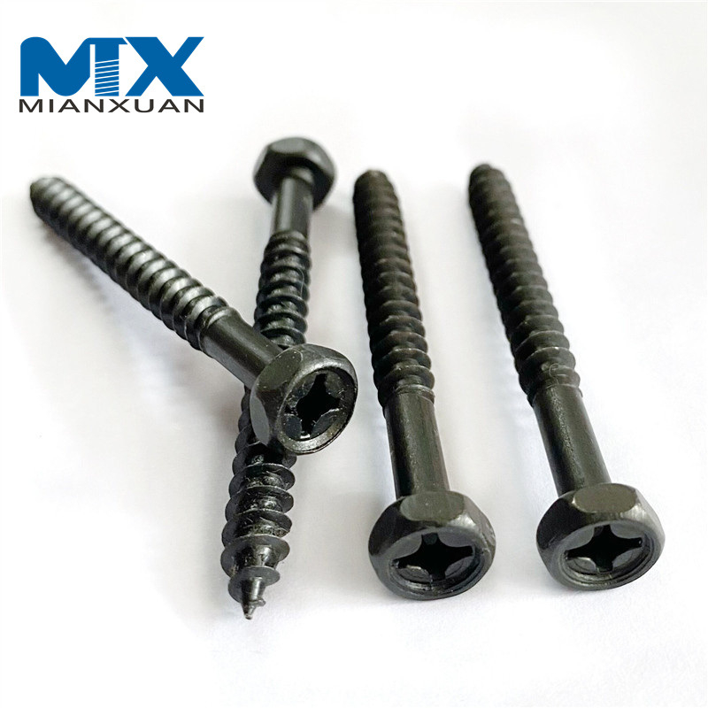 Tapones de expansión de plástico con cabeza hexagonal especial Tornillos para madera galvanizados pH