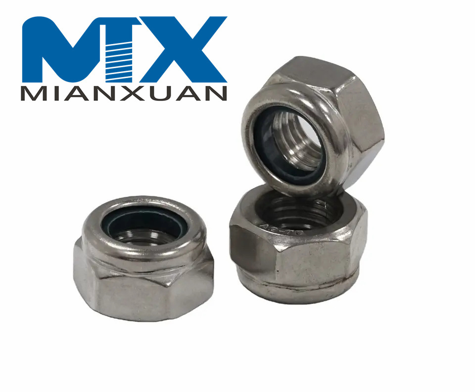 Tuercas de bloqueo hexagonales con inserto de nailon Tuercas DIN985