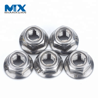 Tuercas hexagonales totalmente metálicas de tipo par predominante DIN6927 con brida