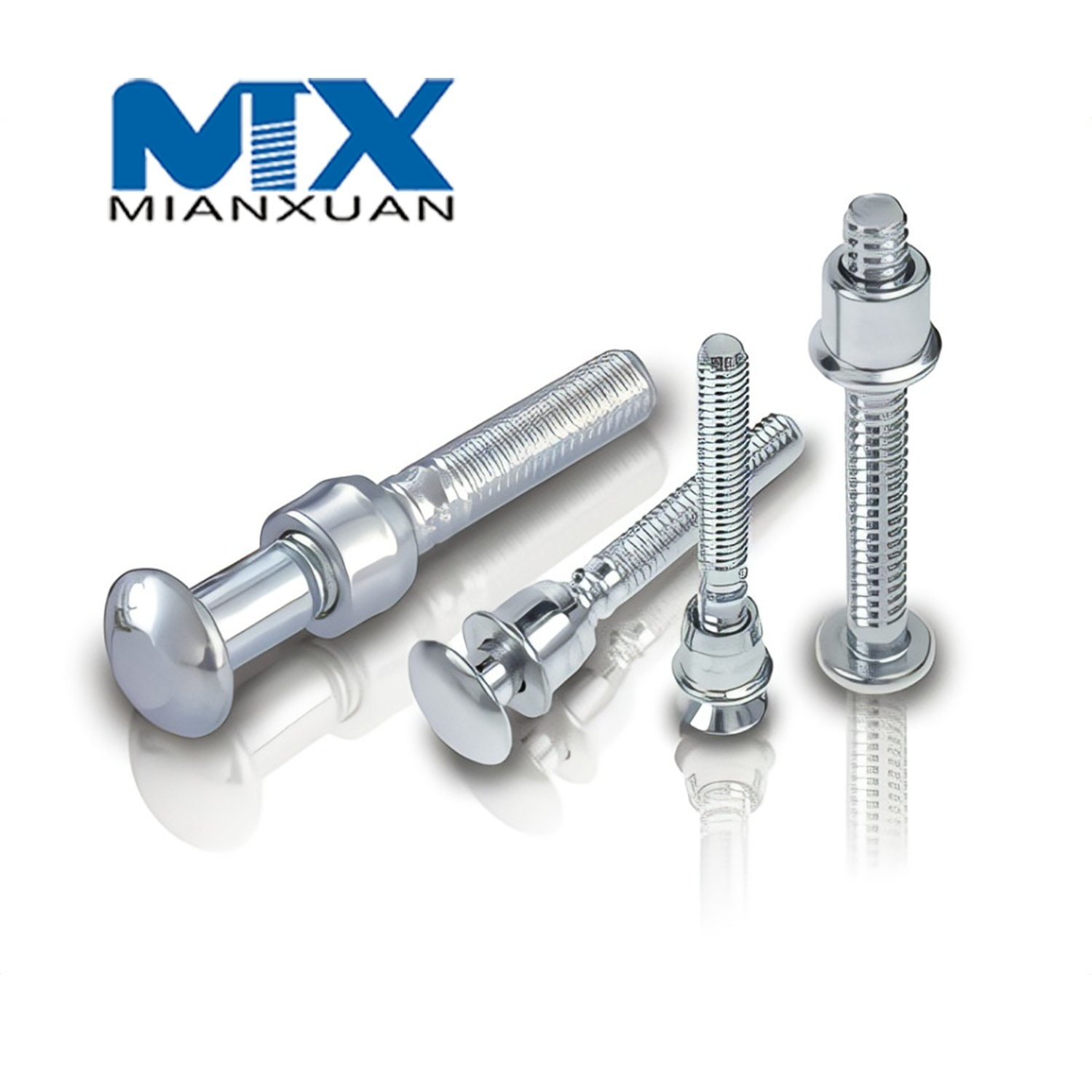 Perno Huck de cabeza de botón de acero inoxidable galvanizado con collar