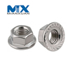 Brida de tuerca de seguridad hexagonal GB1587 con moleteado sin moleteado