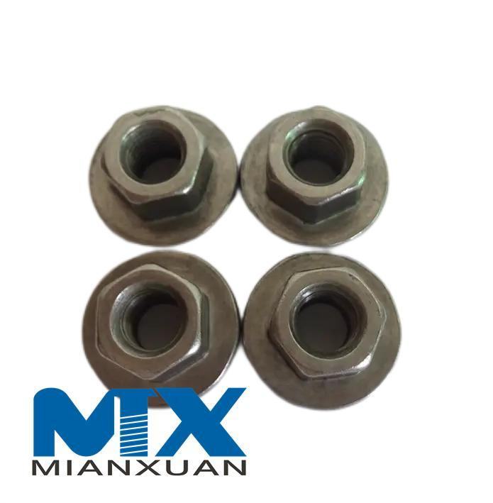 Tuercas hexagonales soldadas por puntos con brida