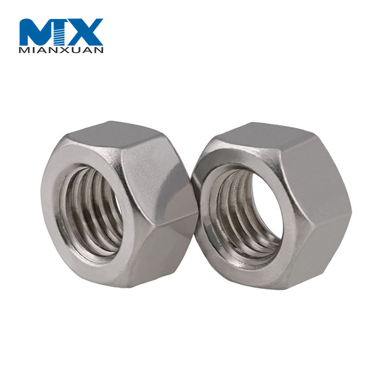 Tuerca hexagonal de acero inoxidable de acero al carbono DIN934