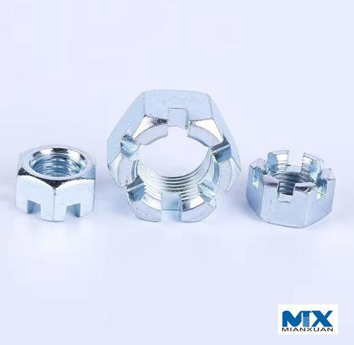 Tuercas hexagonales ranuradas finas y tuercas almenadas