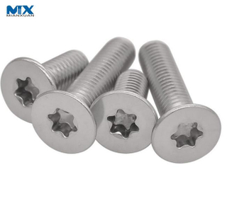 Tornillos de cabeza plana avellanada con casquillo hexalobular