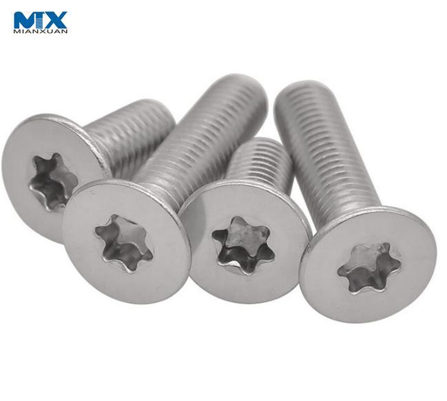 Tornillos de cabeza plana avellanada con casquillo hexalobular