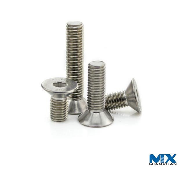 Tornillos de cabeza avellanada con casquillo hexagonal y capacidad de carga reducida