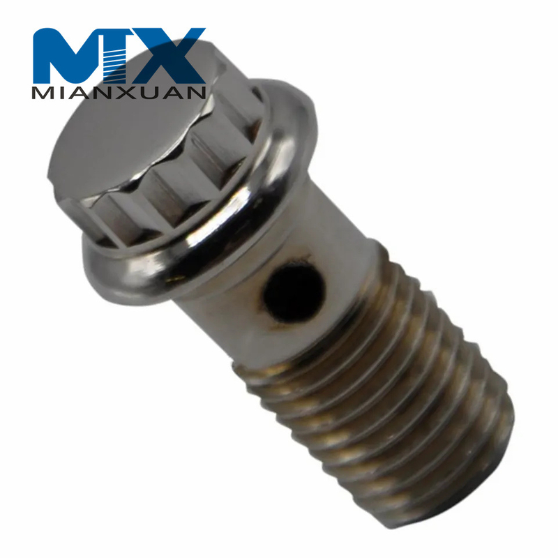 Sujeciones automotrices de perno de tornillo hueco hueco con dos orificios