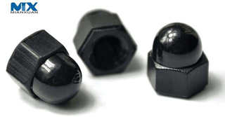 Tuercas hexagonales de acero al carbono con cabeza domo para muebles