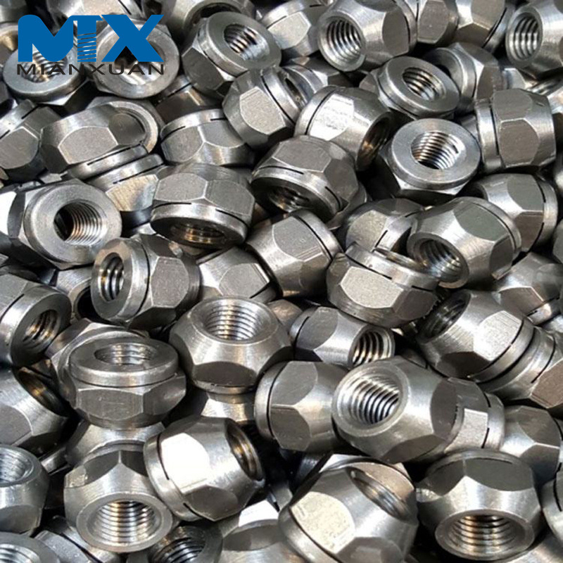 Tuercas de cubo de rueda DIN 74361 Tuercas esféricas con orejeta de bloqueo hexagonal con brida
