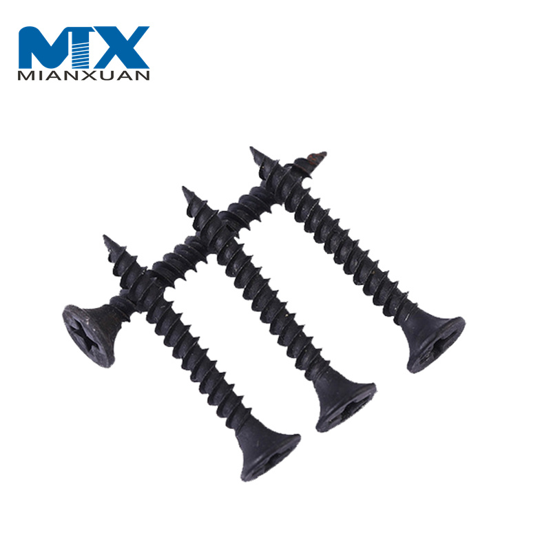 Suministro de fábrica, 3,5*25mm, C1022A, precio de fábrica, tornillo para paneles de yeso con cabeza de corneta negra Phillips