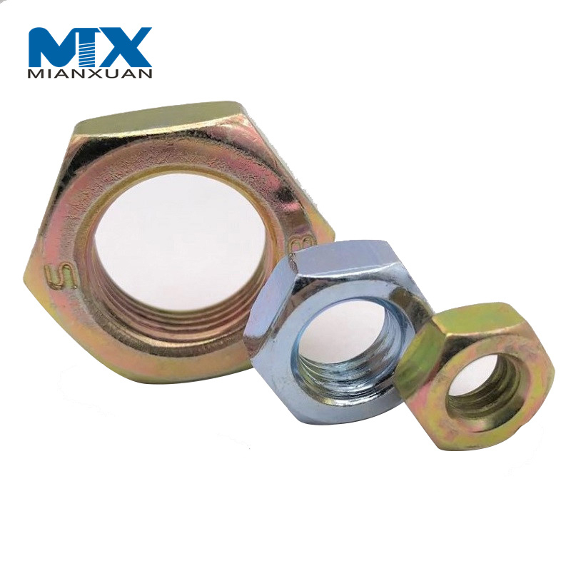 Tuercas finas hexagonales biseladas de acero inoxidable DIN439 ISO4035 M3 M4 M5 M6 M8 Tuerca hexagonal de acero inoxidable SS304