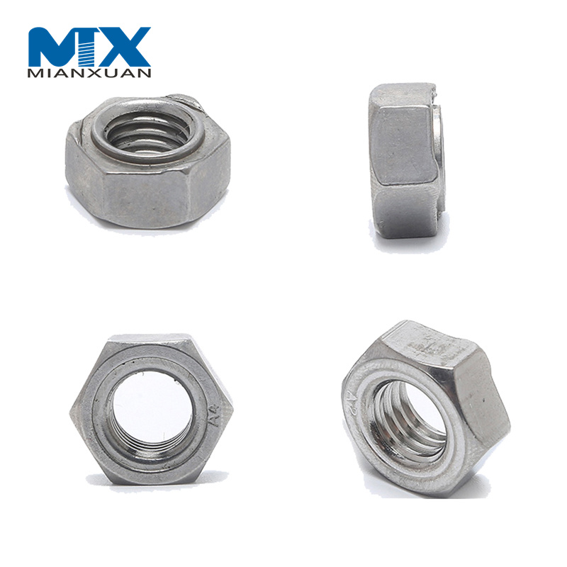 Tuerca hexagonal de soldadura hexagonal DIN929 Fábrica plana de acero al carbono Máquina formadora de alta velocidad de buena calidad Tuerca de tornillo de soldadura por puntos hexagonal de acero inoxidable