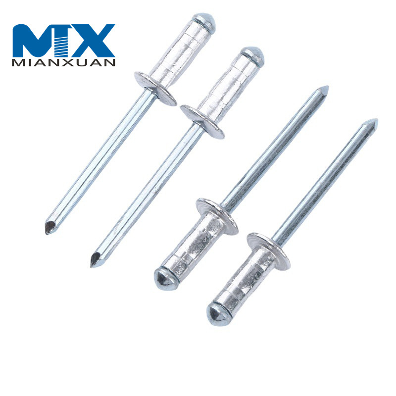Remache ciego de extremo cerrado sellado con remache pop plano de acero de aluminio DIN7337