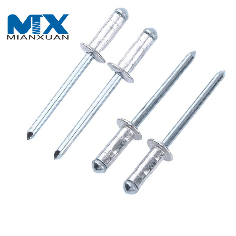 Remache ciego de extremo cerrado sellado con remache pop plano de acero de aluminio DIN7337
