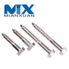Tornillo tirafondo de cabeza cuadrada con cabeza hexagonal DIN571