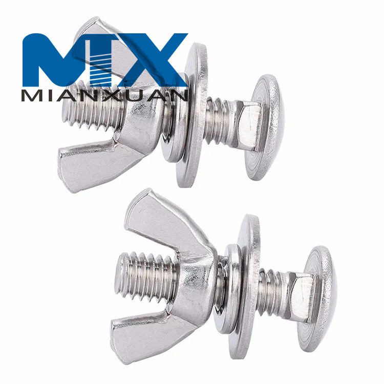 Tornillos de mariposa de ala Pernos Pernos de mano de ala de mariposa de pulgar