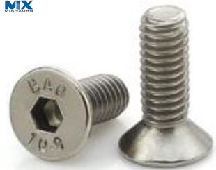 Tornillos de cabeza avellanada con casquillo hexagonal