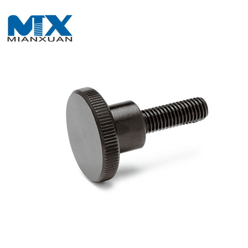 Tornillos de pulgar de aluminio moleteados con cabeza de estrella de tornillo de ping-pong plano DIN464