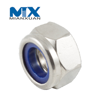 Tuerca de inserción de nailon hexagonal DIN985 Tuerca autoblocante DIN 985 Acero al carbono 4,8 8,8 10,9 12,9 M24 M30 M36 M42 M48 Geomet en escamas de zinc Dacrome Ruspert
