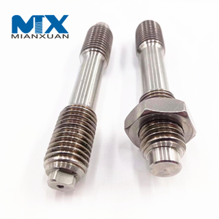 Acero inoxidable 304 A2 Espárragos de rosca métrica Acme de doble extremo de acero derecho izquierdo M16 DIN938 DIN939
