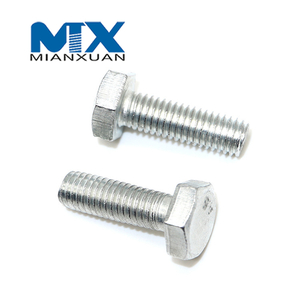 Acero al carbono 4,8 8,8 10,9 12,9 Perno hexagonal de acero dulce ISO4017 Perno hexagonal 4017 M3 M4 M5 M6 M8 HDG Galvanizado en caliente