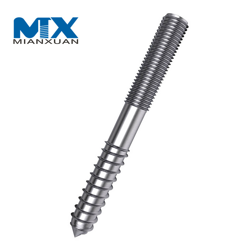 Perno de suspensión de rosca de madera, tornillo de pasador, Perno de suspensión de fijación de muebles de doble extremo