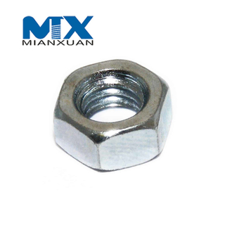 Acero al carbono 4 8 6 10 12 Tuerca hexagonal de acero dulce DIN934 Tuerca hexagonal M3 M4 M5 M6 M8 Galvanizado liso negro de zinc