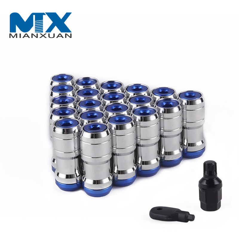 Tuercas de rueda de acero Tuercas de bloqueo cromadas Tuerca hexagonal automotriz