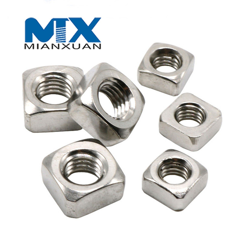 Acero al carbono 4,8 8,8 10,9 12,9 Tuerca cuadrada de acero dulce DIN 562 557 Tuerca cuadrada DIN557 DIN562 M3 M4 M5 M6 M8 HDG Galvanizado en caliente