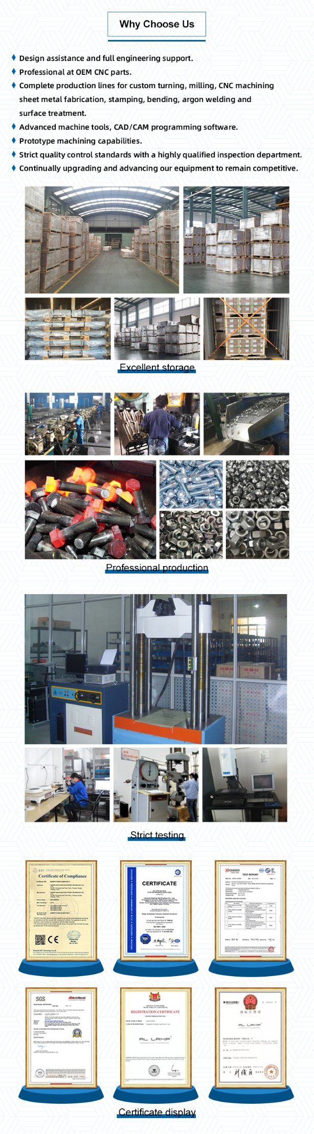 Sujetadores galvanizados de acero al carbono Gr4.8 DIN933 DIN 931 DIN 601 Tuercas de tornillo de cabeza hexagonal de titanio y pernos hexagonales