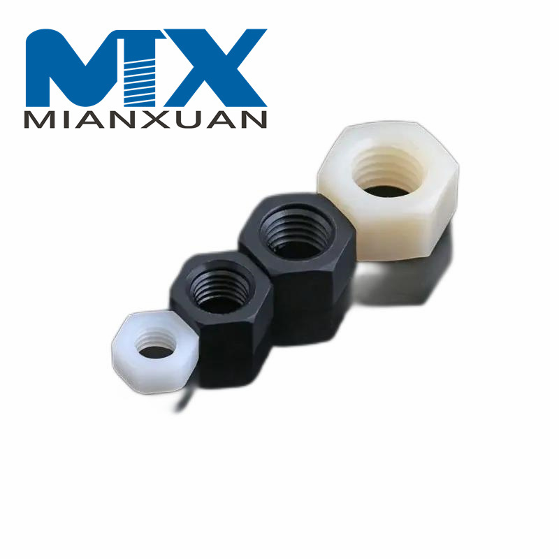 Tuercas hexagonales de nailon y poliamida plástica Tuercas de plástico