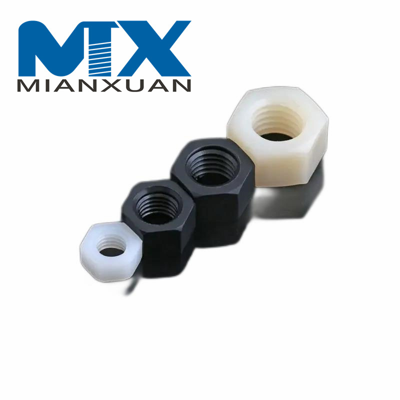 Tuercas hexagonales de nailon y poliamida plástica Tuercas de plástico