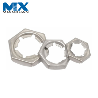 Contratuerca hexagonal de acero inoxidable DIN7967 M6-M48 Contratuerca autoblocante hexagonal