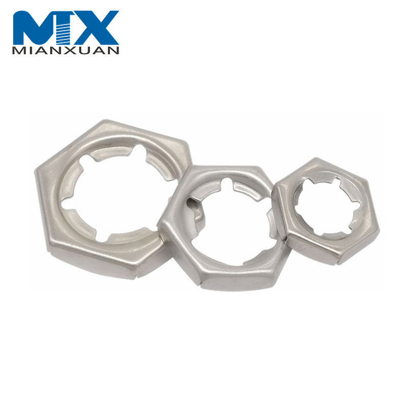 Contratuerca hexagonal de acero inoxidable DIN7967 M6-M48 Contratuerca autoblocante hexagonal