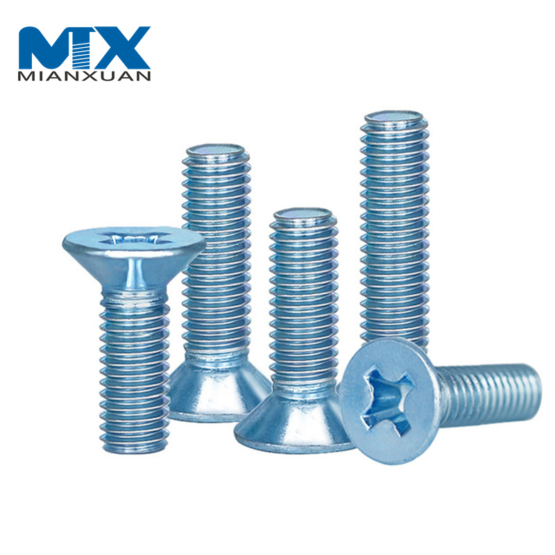 Tornillo de máquina de cabeza avellanada plana Phillips empotrado en cruz de acero inoxidable métrico personalizado DIN965 M2 M2.5 M3 M4 M5 M6 M7 M8