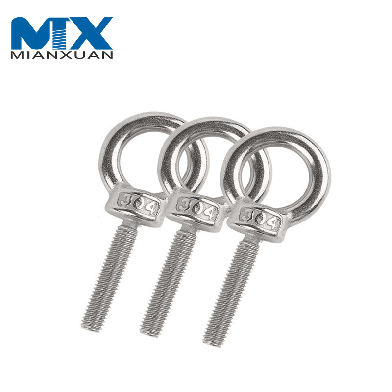 Hardware de aparejo de alta resistencia Perno de argolla de acero inoxidable DIN580