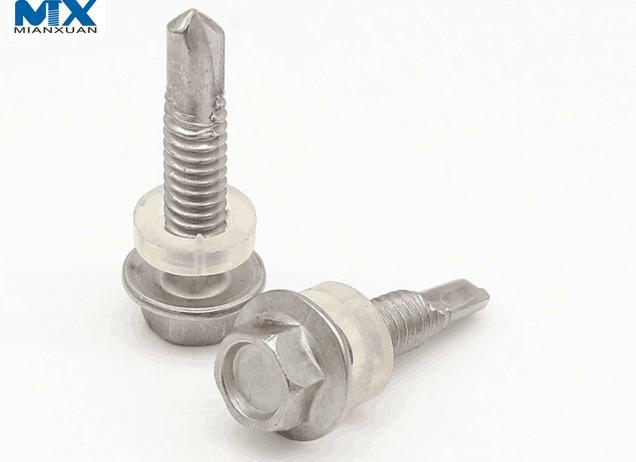 Tornillos con cabeza de arandela hexagonal con brida y arandela redonda