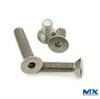 Tornillos de cabeza avellanada con casquillo hexagonal y capacidad de carga reducida