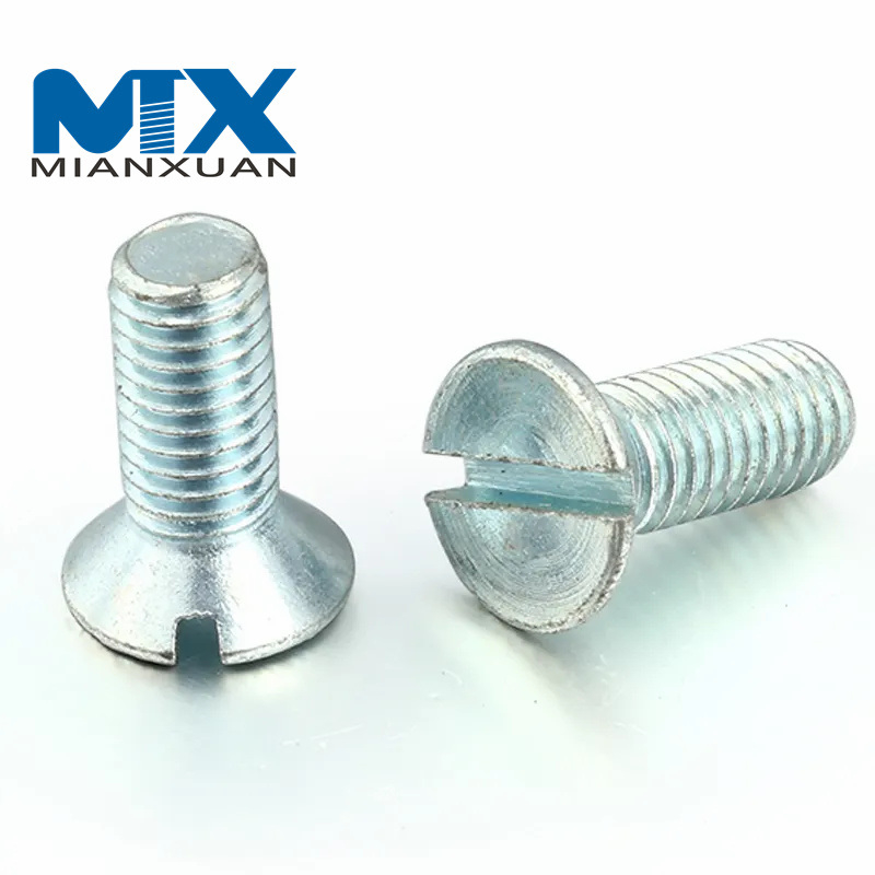 Venta al por mayor de todos los tamaños de tornillo de máquina de cabeza avellanada ranurada de acero DIN963