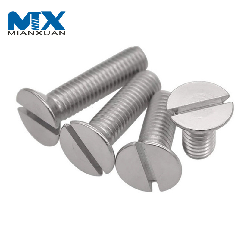 Tornillos de máquina con cabeza avellanada ranurada DIN963