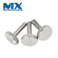 Tornillo moleteado de cabeza plana