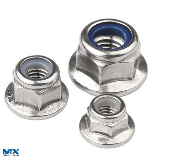 Tuercas hexagonales de par predominante con brida y con inserto no metálico