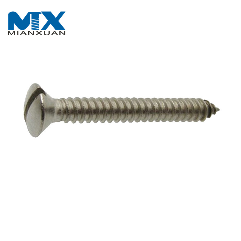 Hardware sujetadores Metal acero ranurado ovalado cabeza avellanada tornillos autorroscantes para madera DIN7973