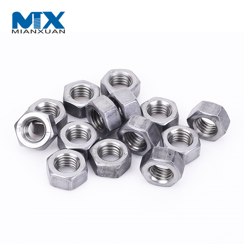 Tuercas hexagonales de acero al carbono y acero inoxidable / DIN934/ISO4032 / ANSI B18.2.2 / ASTM A194 2h