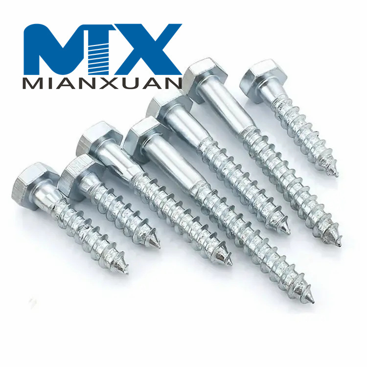 Tornillos para madera con cabeza hexagonal de acero inoxidable con alta calidad