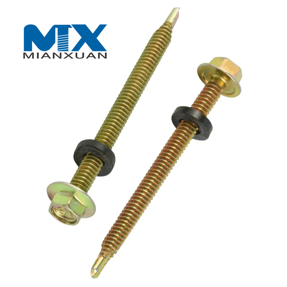 Tornillo Tek de tamaño completo con cabeza hexagonal DIN7504K