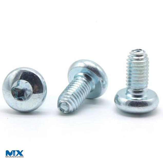 Tornillos rodantes con rosca de cabeza plana y zócalo hexalobular