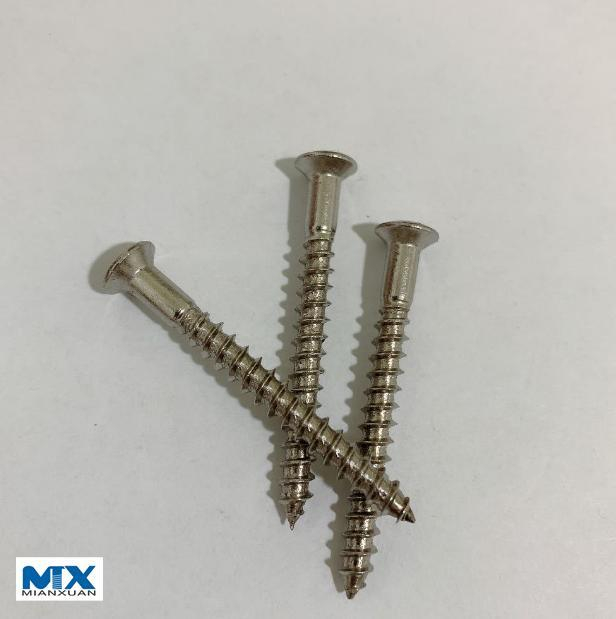 Tornillos para madera con cabeza avellanada elevada empotrada en cruz de acero inoxidable