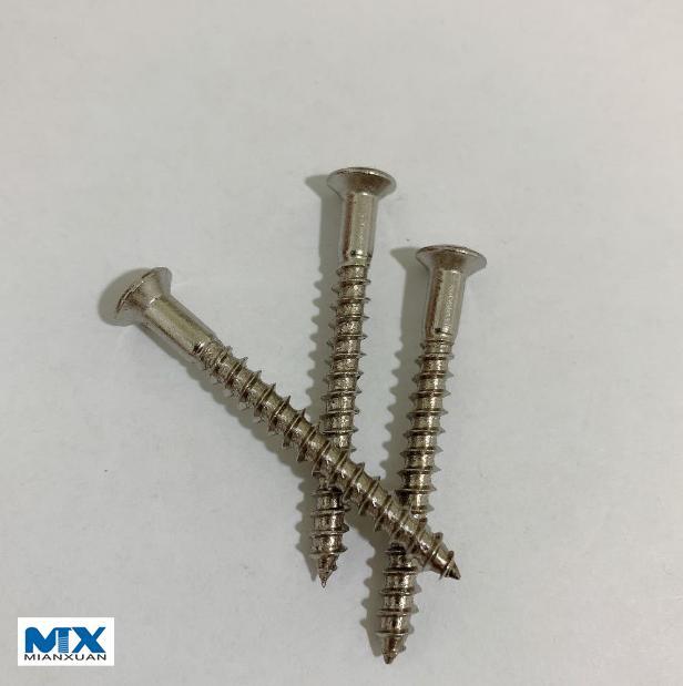 Tornillos para madera con cabeza avellanada elevada empotrada en cruz de acero inoxidable